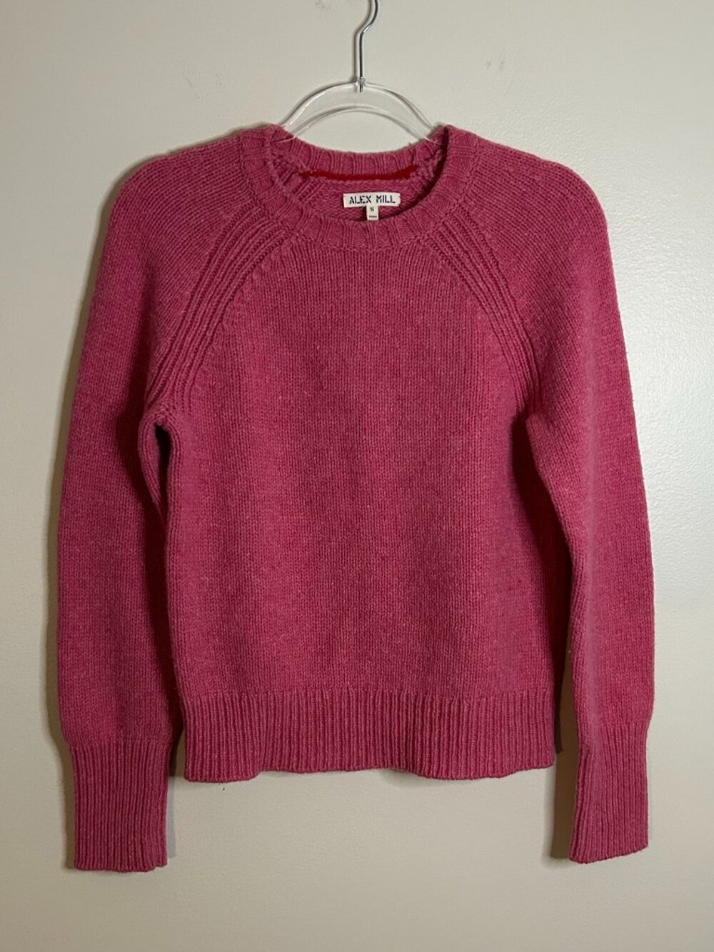 Alex Mill Lambswool Pink Crew Neck Sweater Size S